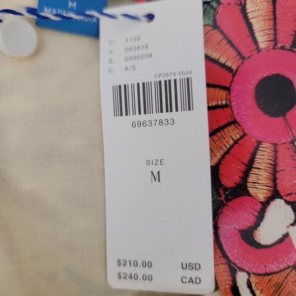 FARM RIO x ANTHROPOLOGIE Mermaid Print Wrap Mini Dress Womens MEDIUM - Picture 9 of 16